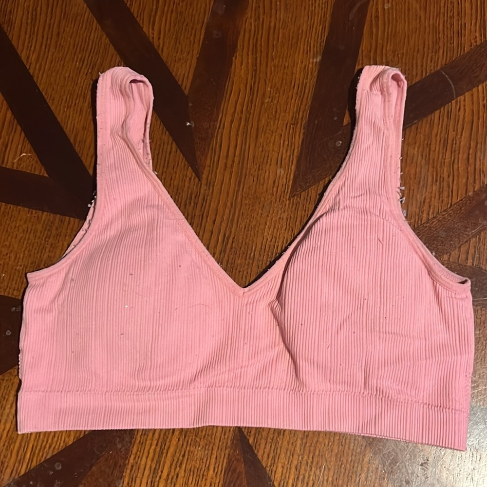 Forever 21 Pink Ribbed Bralette